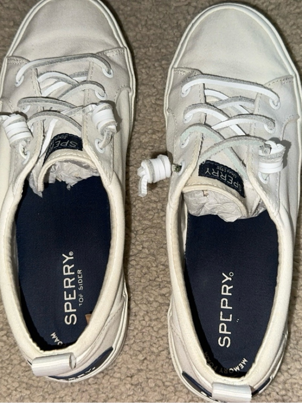 Sperry Canvas Sneakers - White (Size 7.5M)